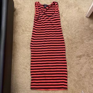 Striped Pink/Black Dress